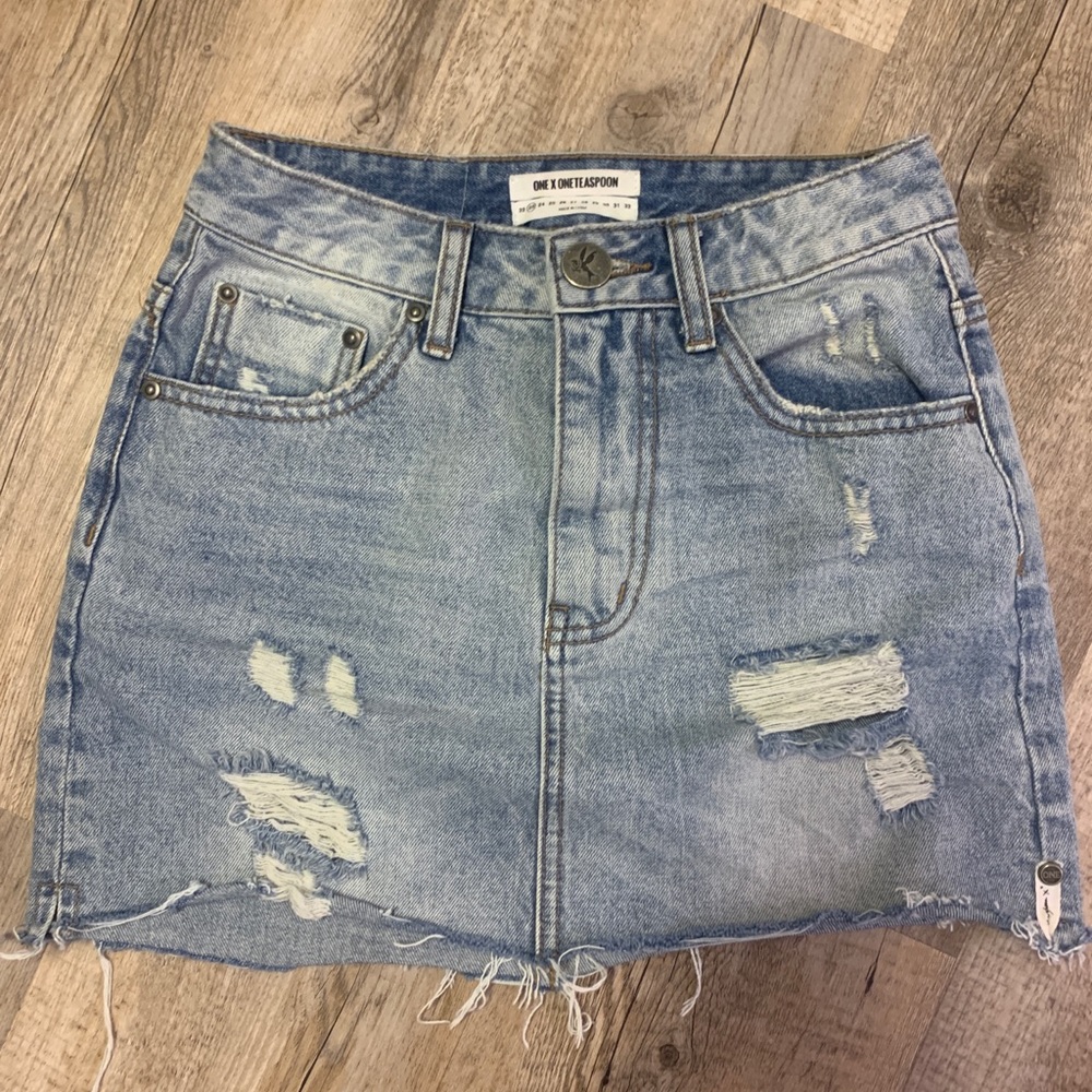 One Teaspoon Jean Skirt